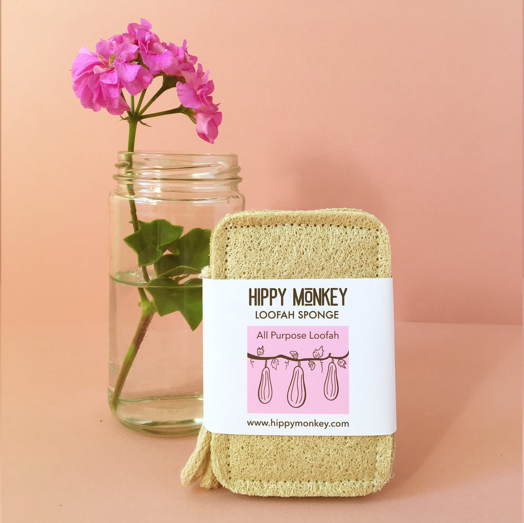 Single loofah sponge with two layers