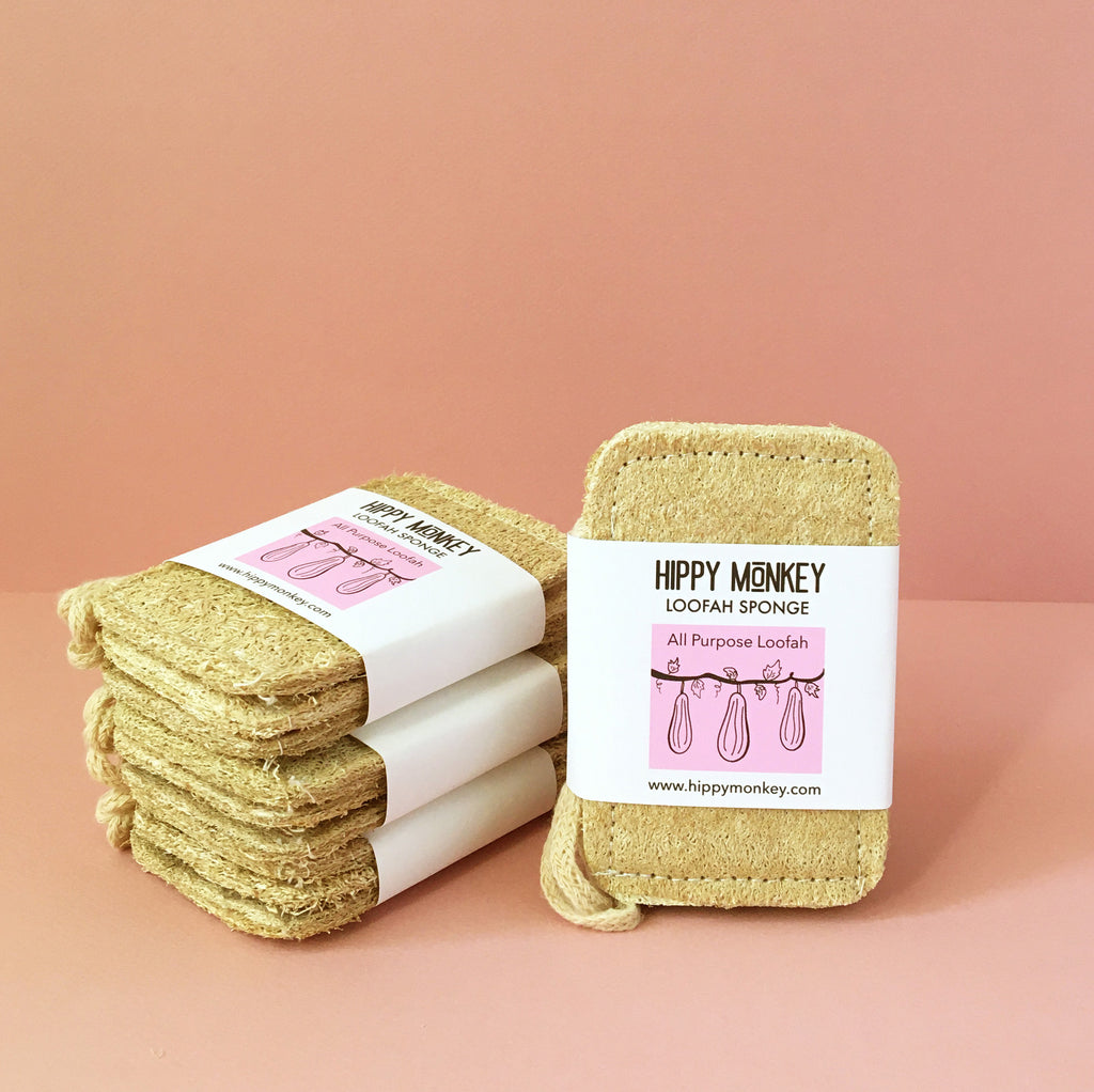 Six sets of three double loofah
